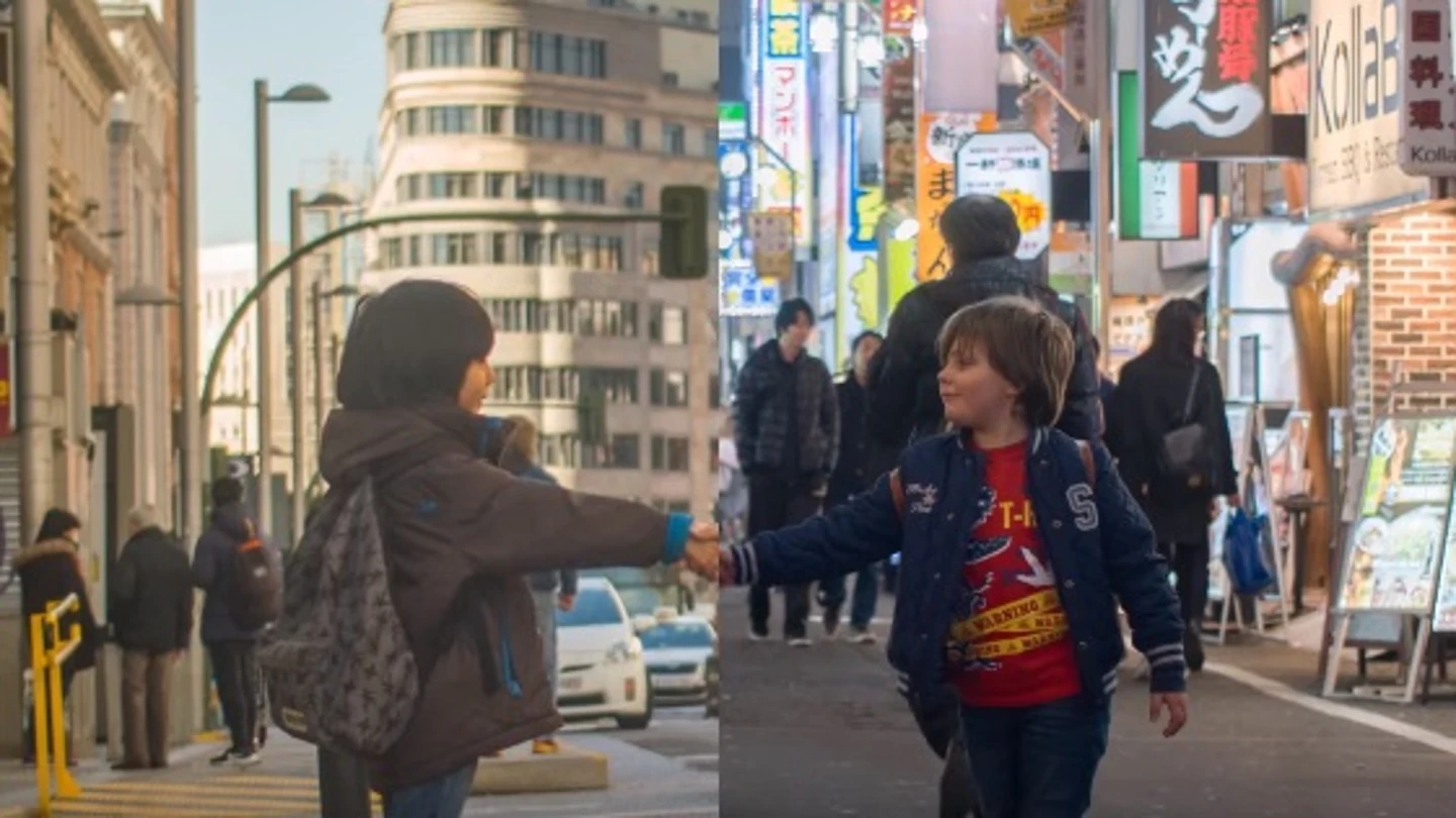 Los niños protagonistas del cortometraje Los niños protagonistas del cortometraje