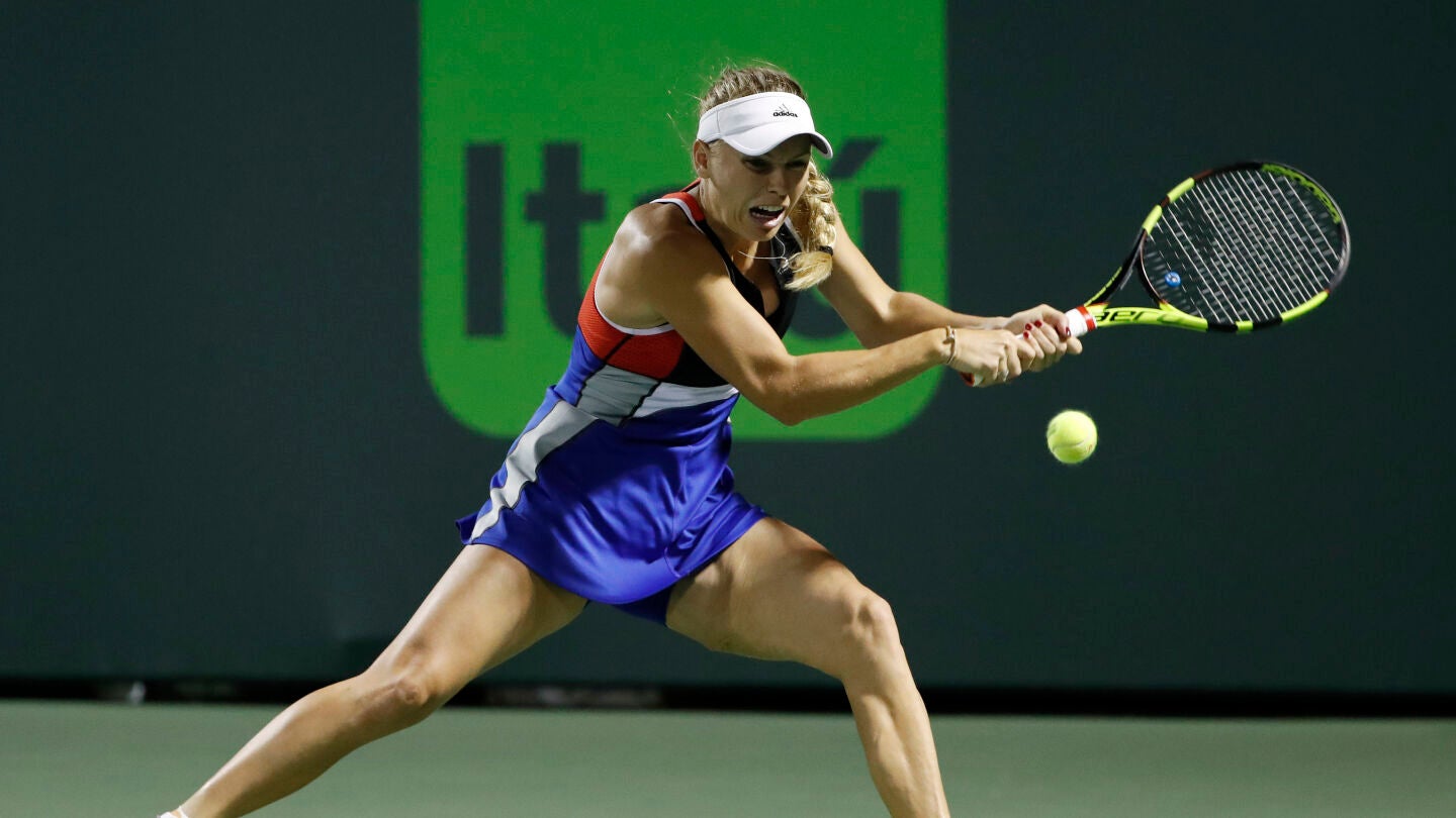 Caroline Wozniacki en el torneo de Miami