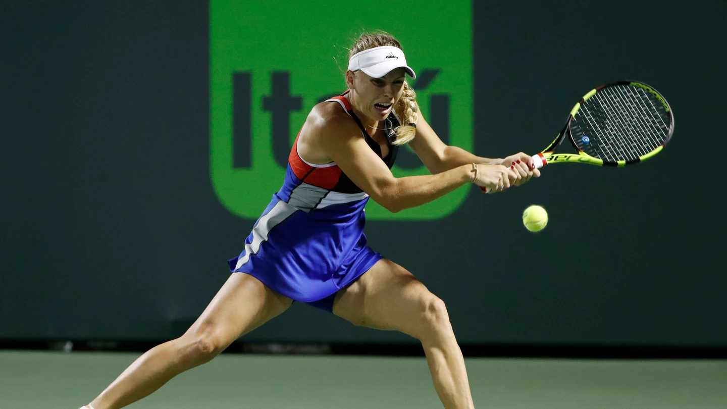 Caroline Wozniacki en el torneo de Miami Caroline Wozniacki en el torneo de Miami