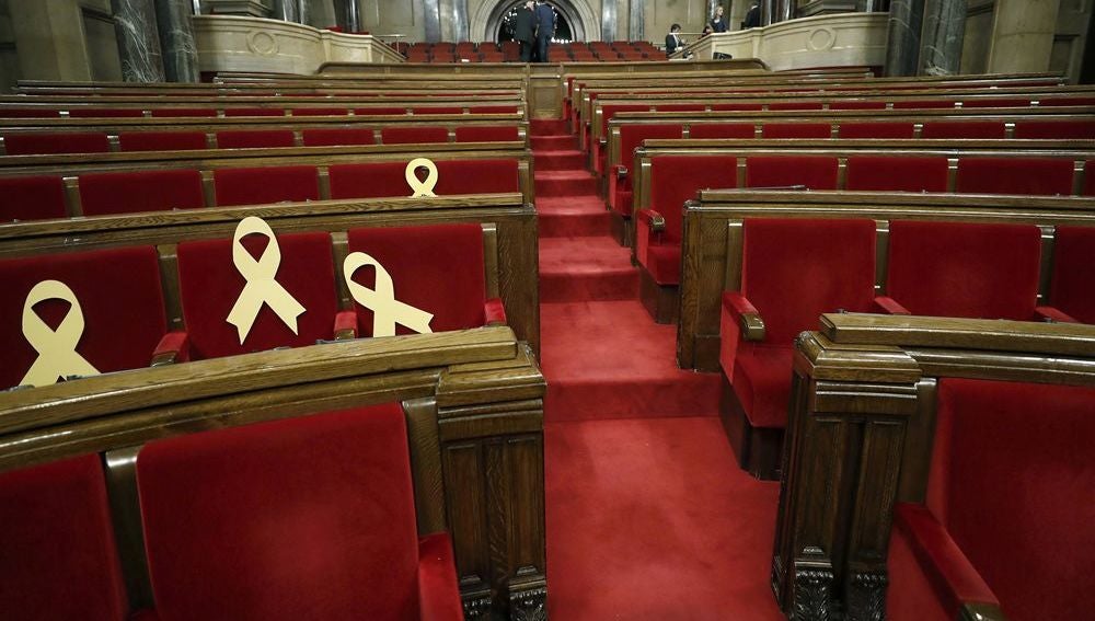 El Parlament de Cataluña vacío