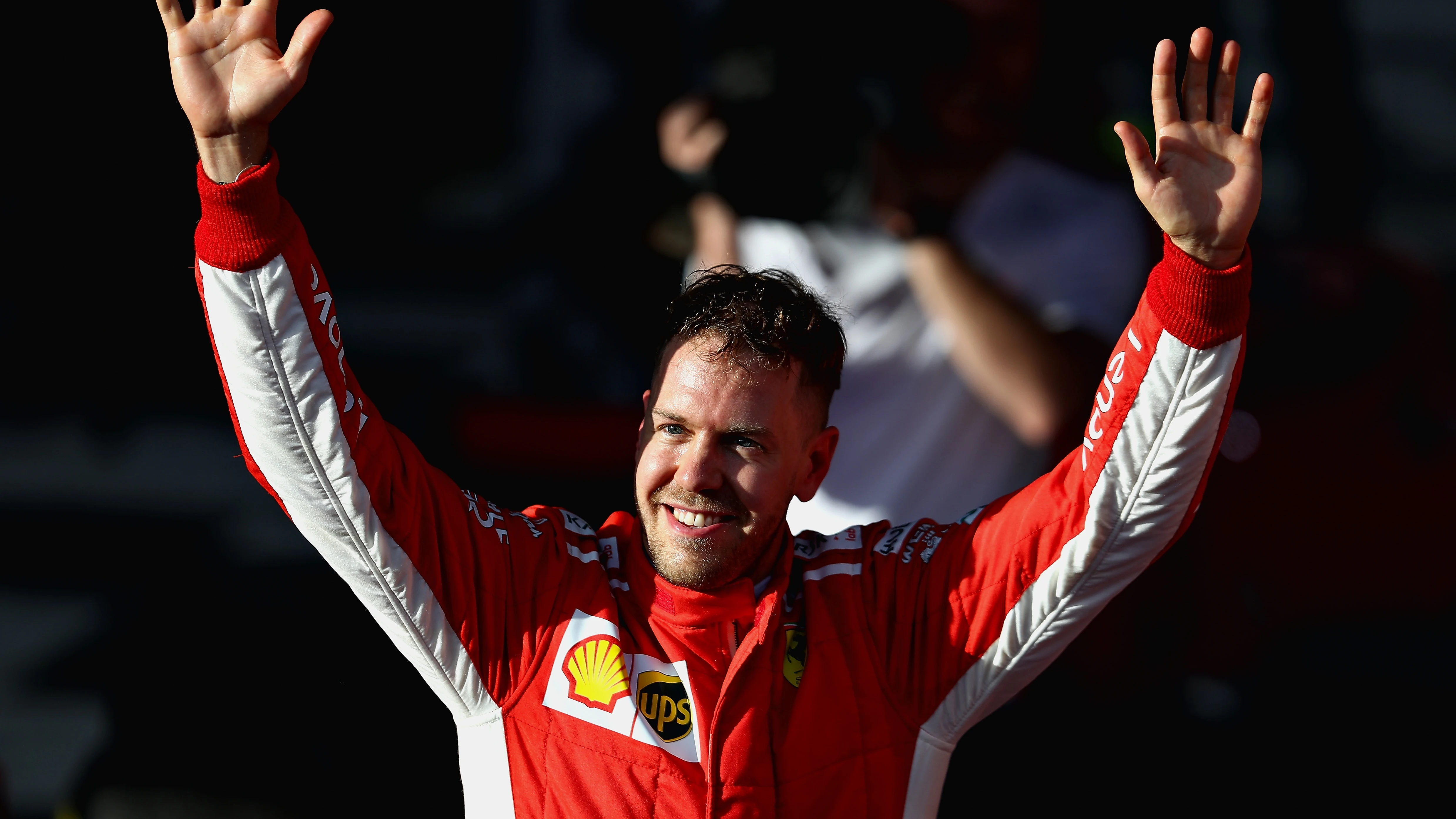 Sebastian Vettel festeja una victoria