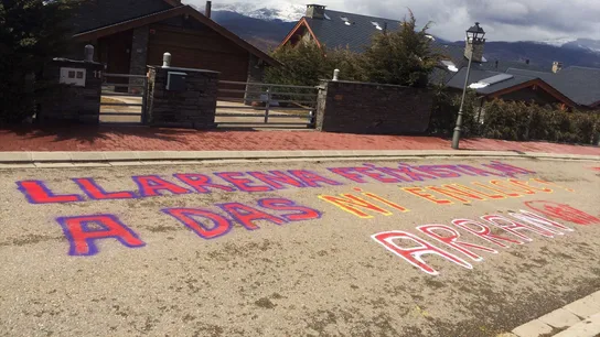 Pintada en la casa del juez, Pablo Llarena Pintada en la casa del juez, Pablo Llarena