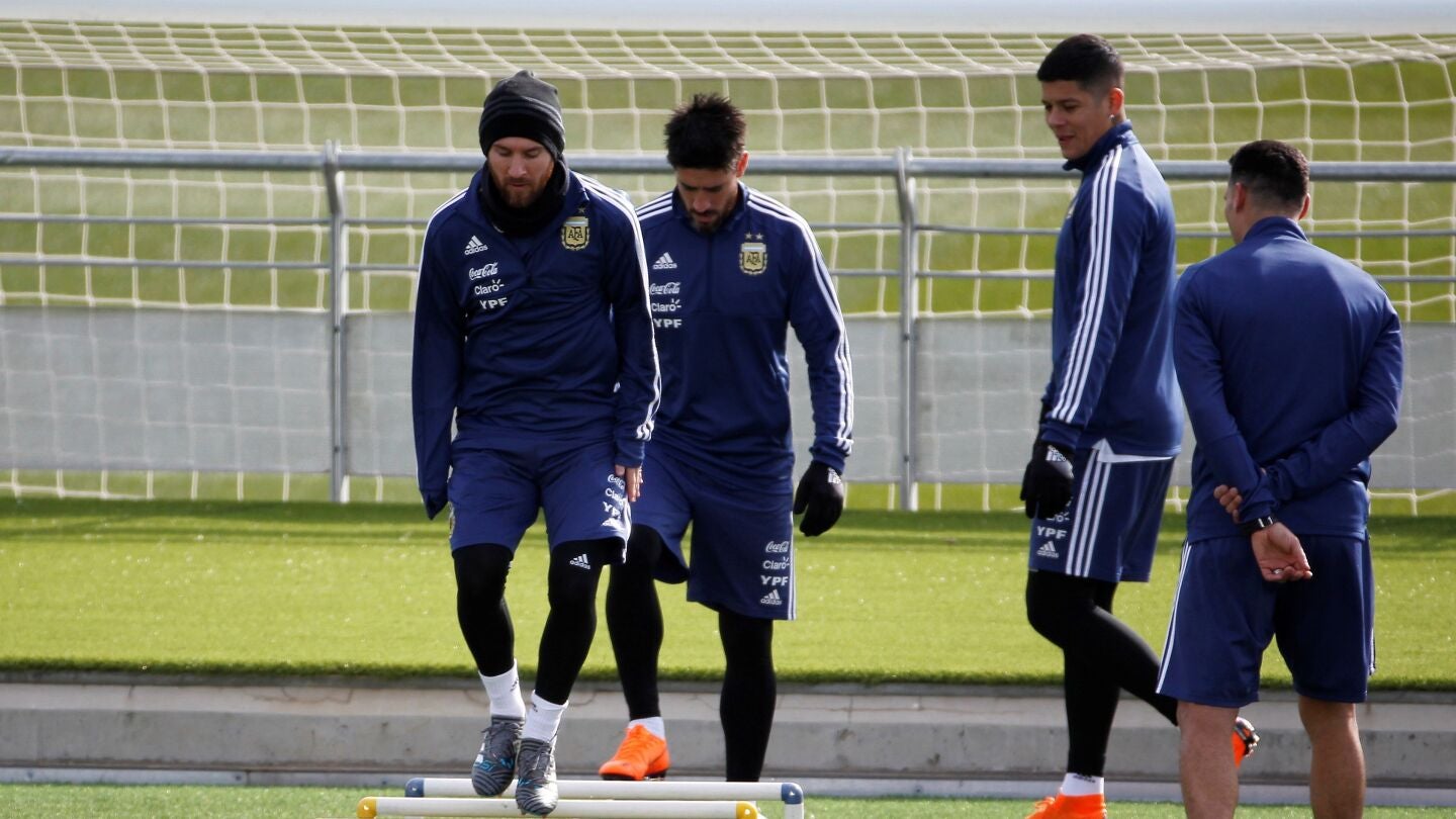 Messi entrena en Valdebebas