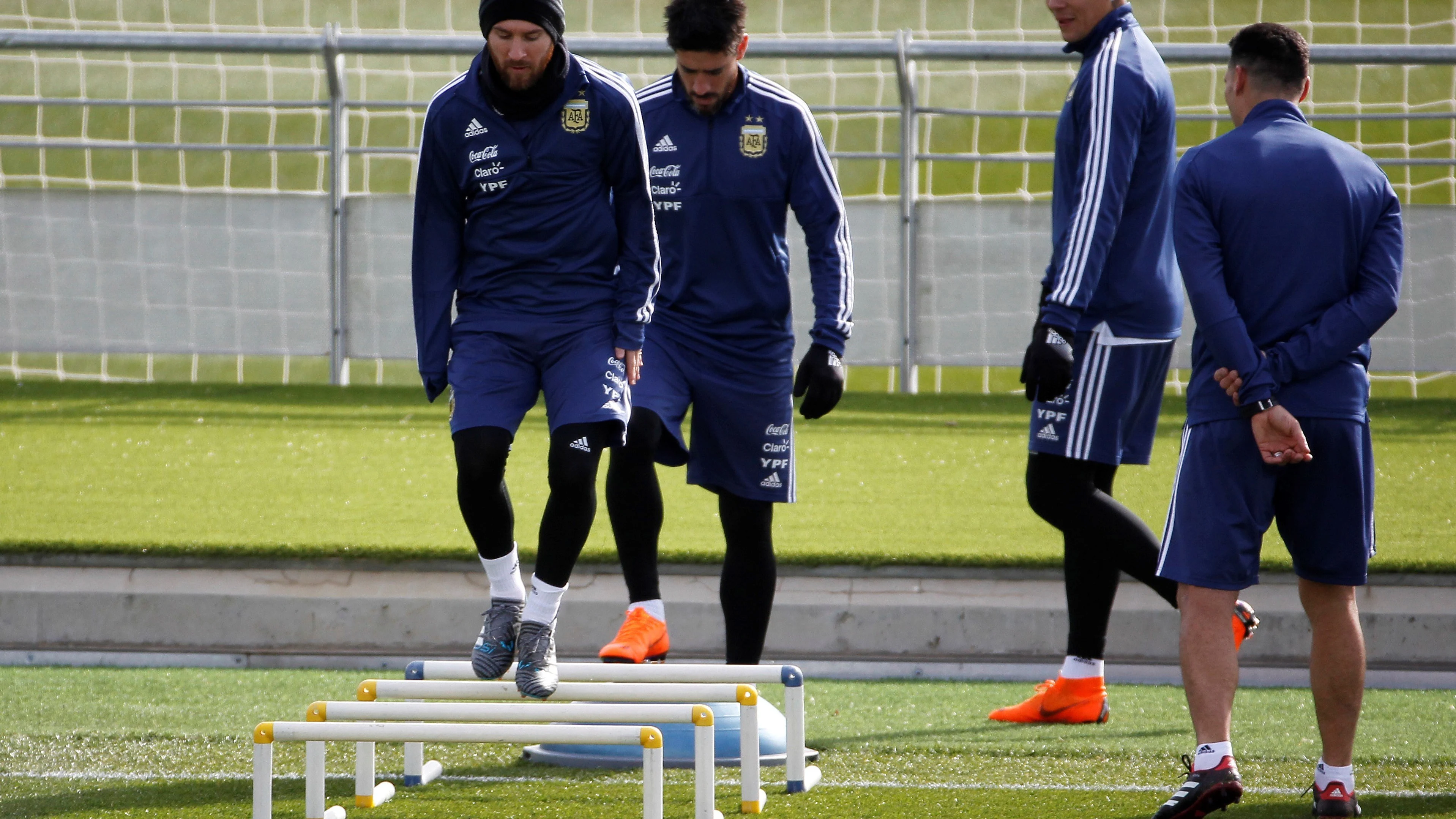 Messi entrena en Valdebebas