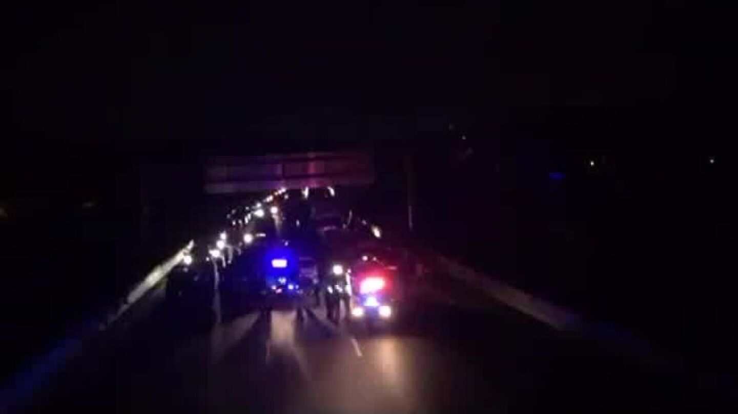 La AP-7 cortada por los manifestantes 