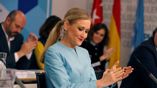 Cristina Cifuentes en la reunión del Comité Ejecutivo del PP de Madrid