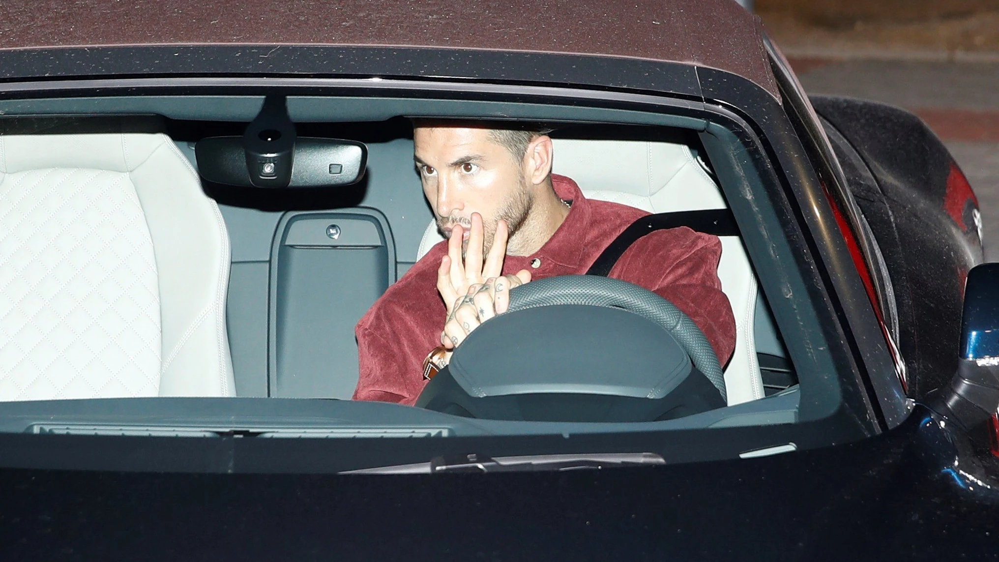Sergio Ramos llega a Las Rozas