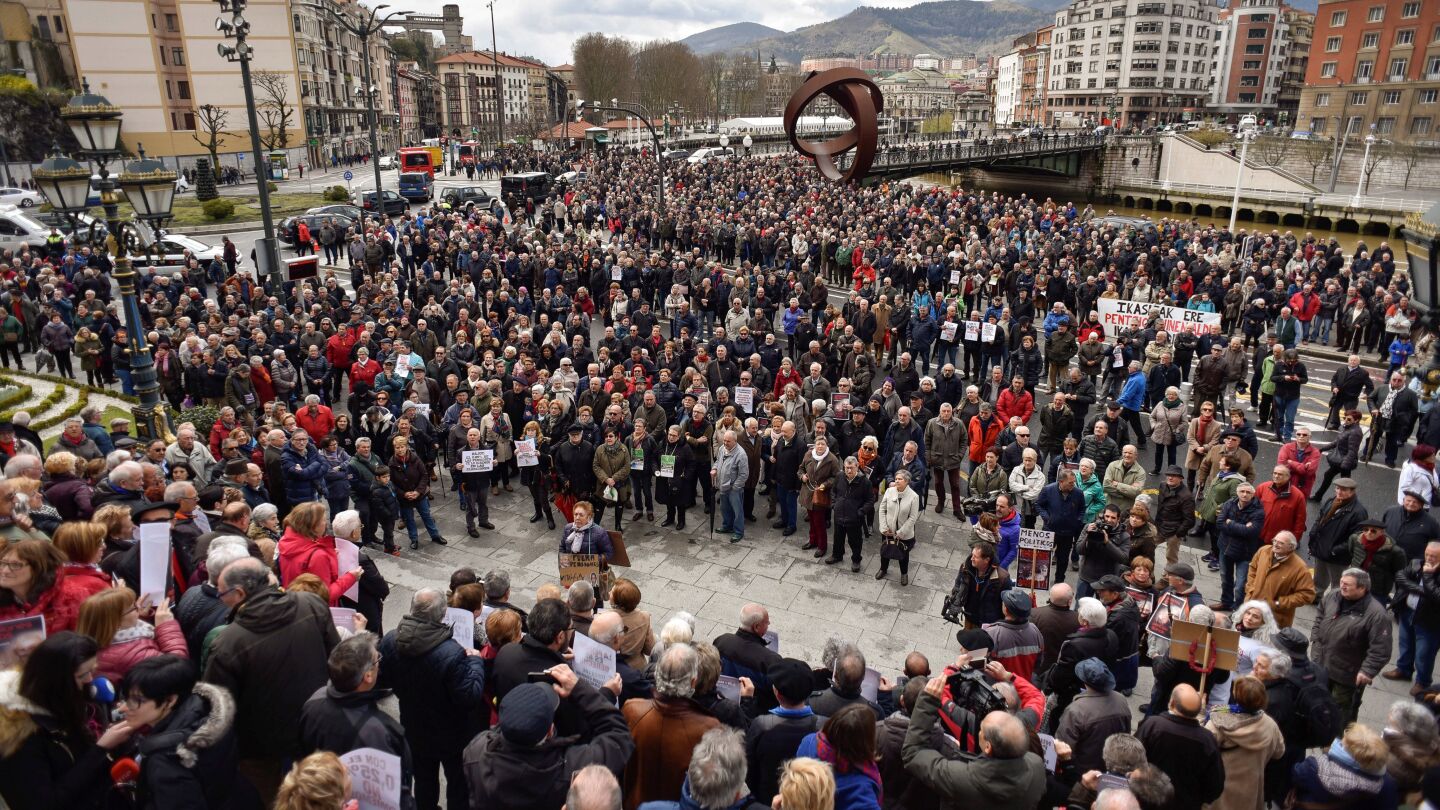 La plataforma de asociaciones de jubilados, viudas y pensionistas de Bizkaia 