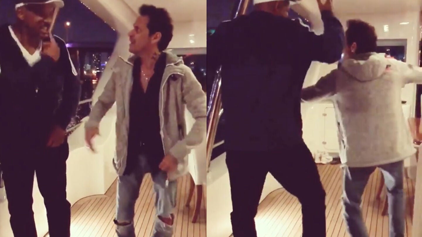 Will Smith y Marc Anthony bailan salsa
