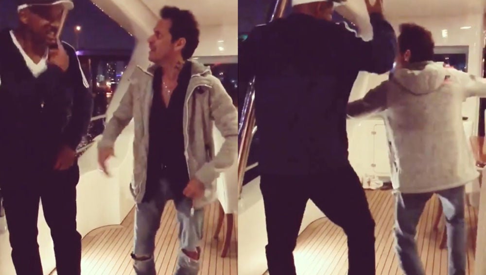 Will Smith y Marc Anthony bailan salsa