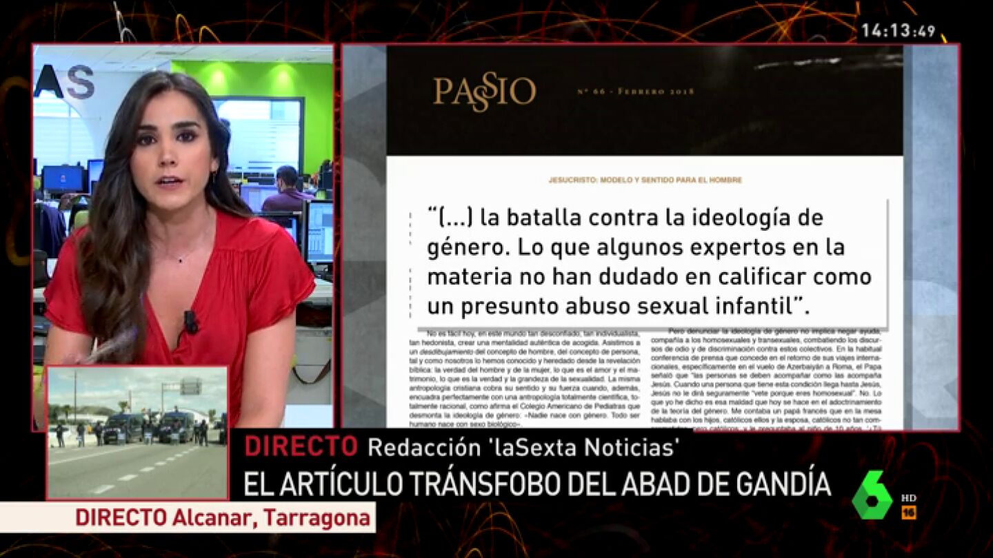 Las pol&eacute;micas palabras del abad de Gand&iacute;a