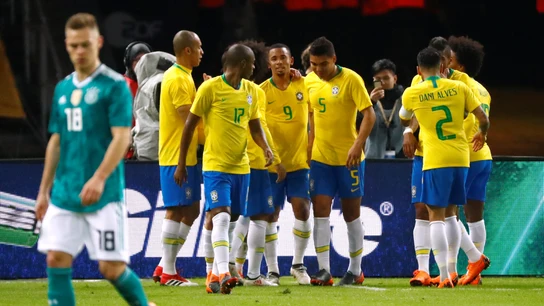 Gabriel Jesus celebra su gol ante Alemania Gabriel Jesus celebra su gol ante Alemania