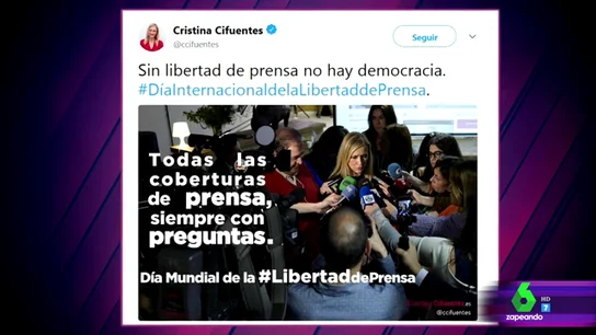 Tuit de Cristina Cifuentes en 2015 Tuit de Cristina Cifuentes en 2015