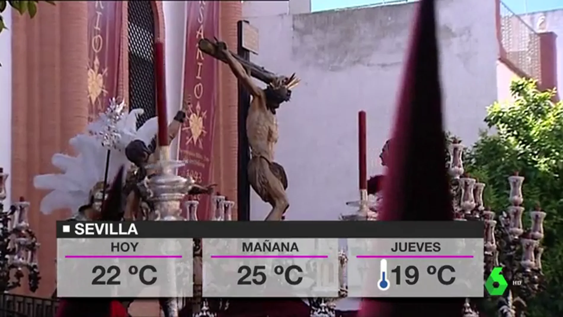 Temperaturas en Sevilla durante la Semana Santa 