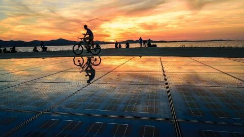 Paisaje al atardecer en Croacia