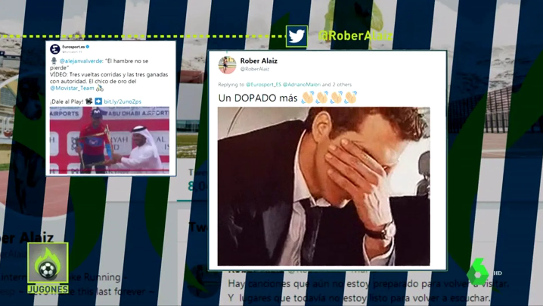 El atleta Rober Alaiz ataca a Alejandro Valverde en Twitter: "Un dopado más"