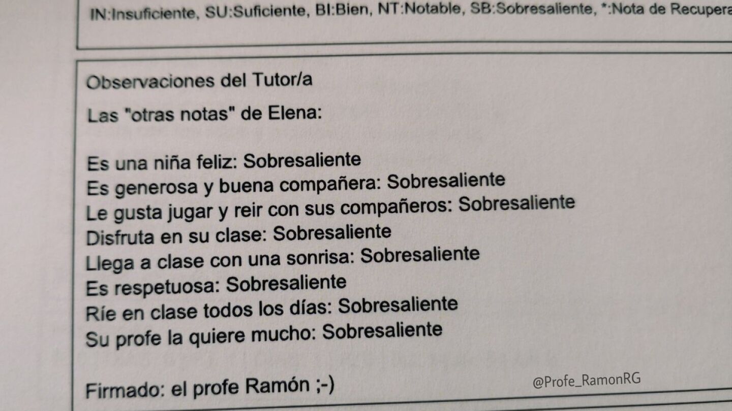 Las "otras notas" del profe Ram&oacute;n