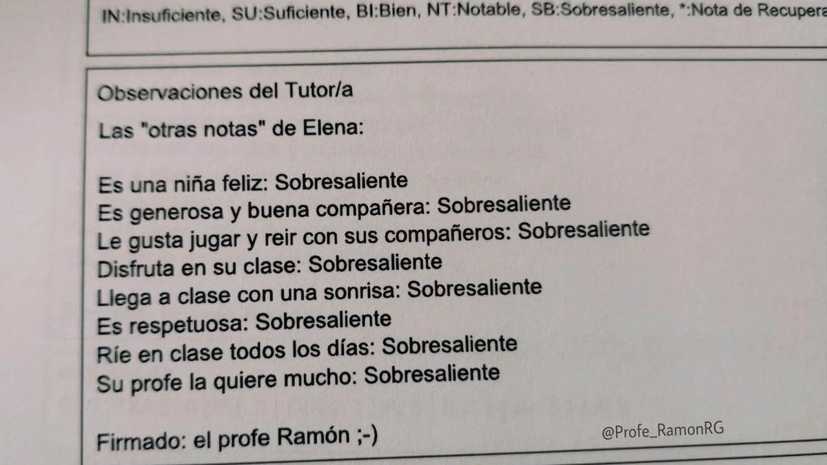 Las "otras notas" del profe Ramón