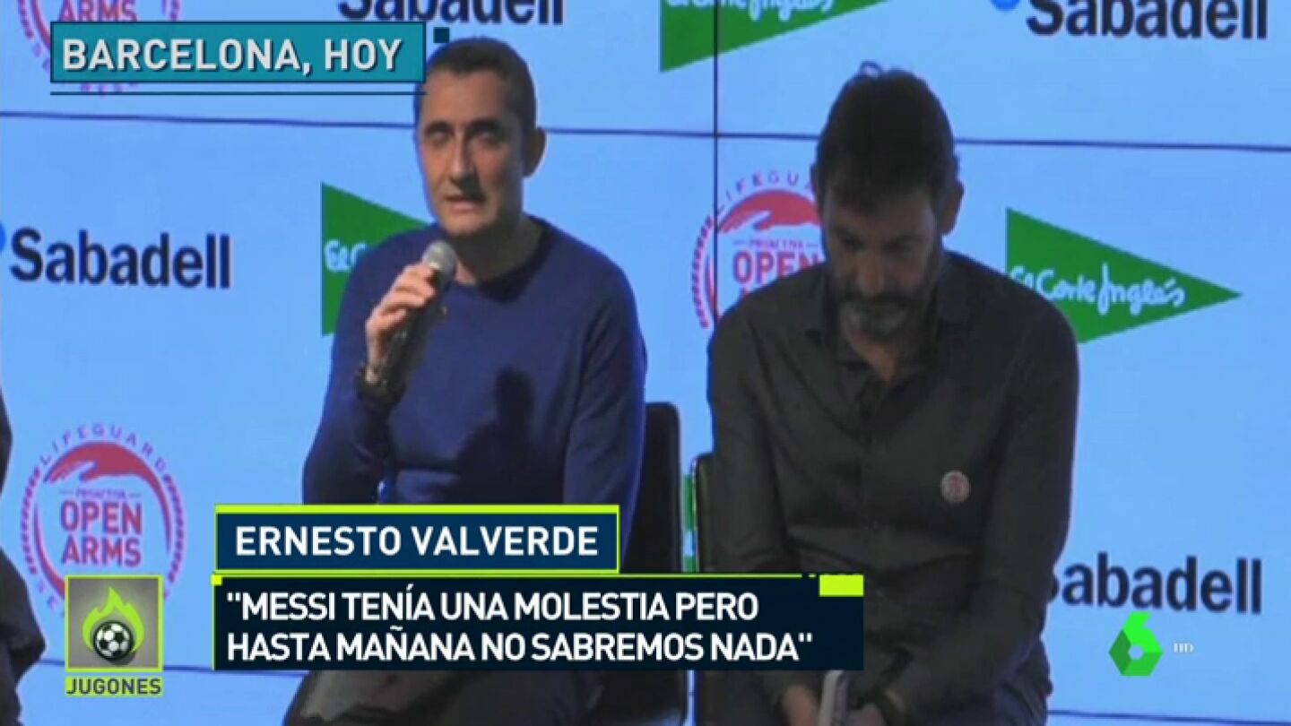 Valverde: "Messi tiene peque&ntilde;as molestias, pero nada importante. Estoy tranquilo" 