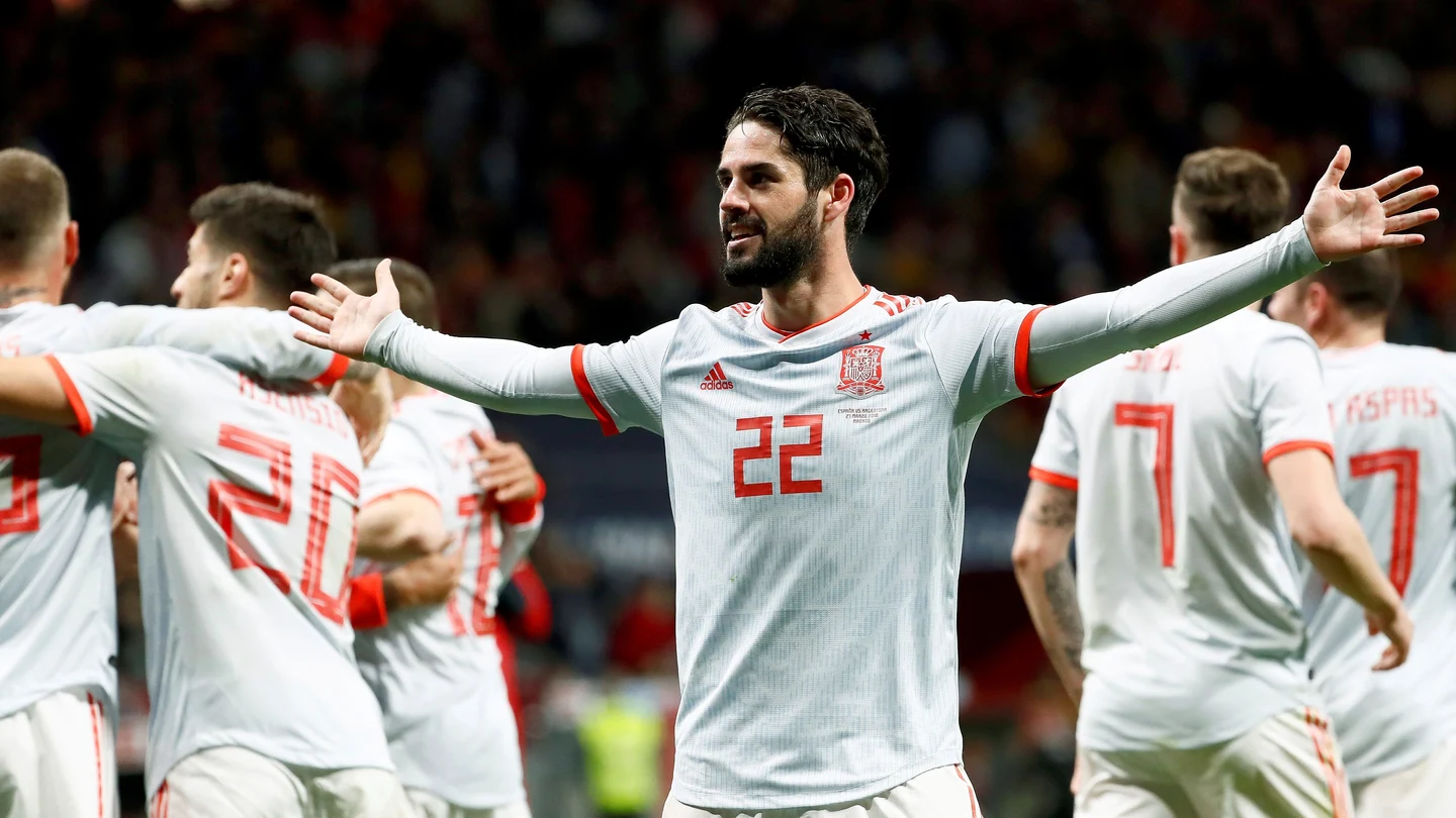Isco Alarcón celebra un gol ante Argentina Isco Alarcón celebra un gol ante Argentina