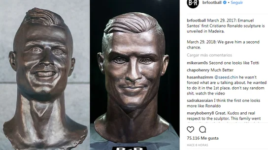 El nuevo busto de Cristiano Ronaldo El nuevo busto de Cristiano Ronaldo