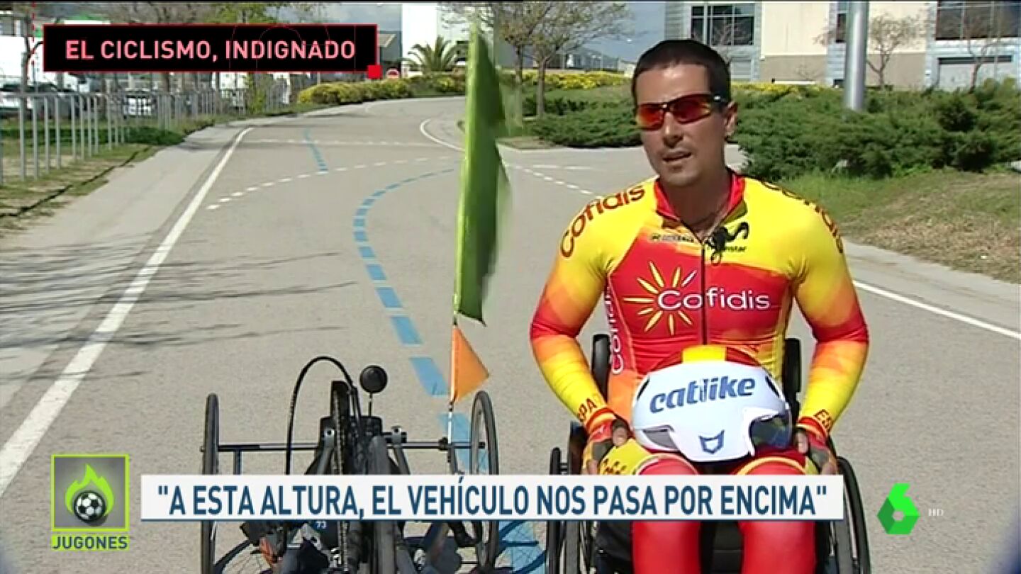 Sergio Garrote relata el peligro que corren los 'Handbikers': "Raro es el d&iacute;a que no tenga dos o tres sustos"