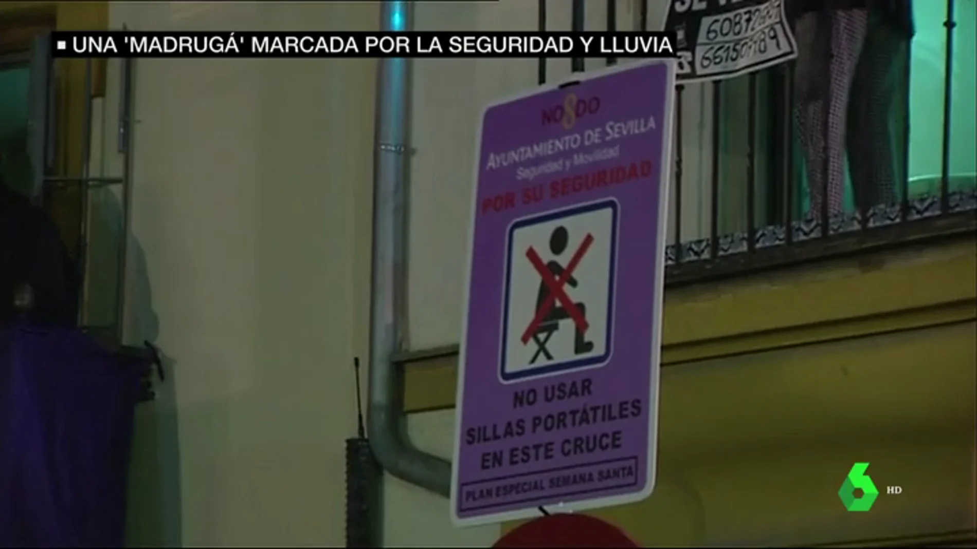 Prohibición de sillas portátiles en Sevilla