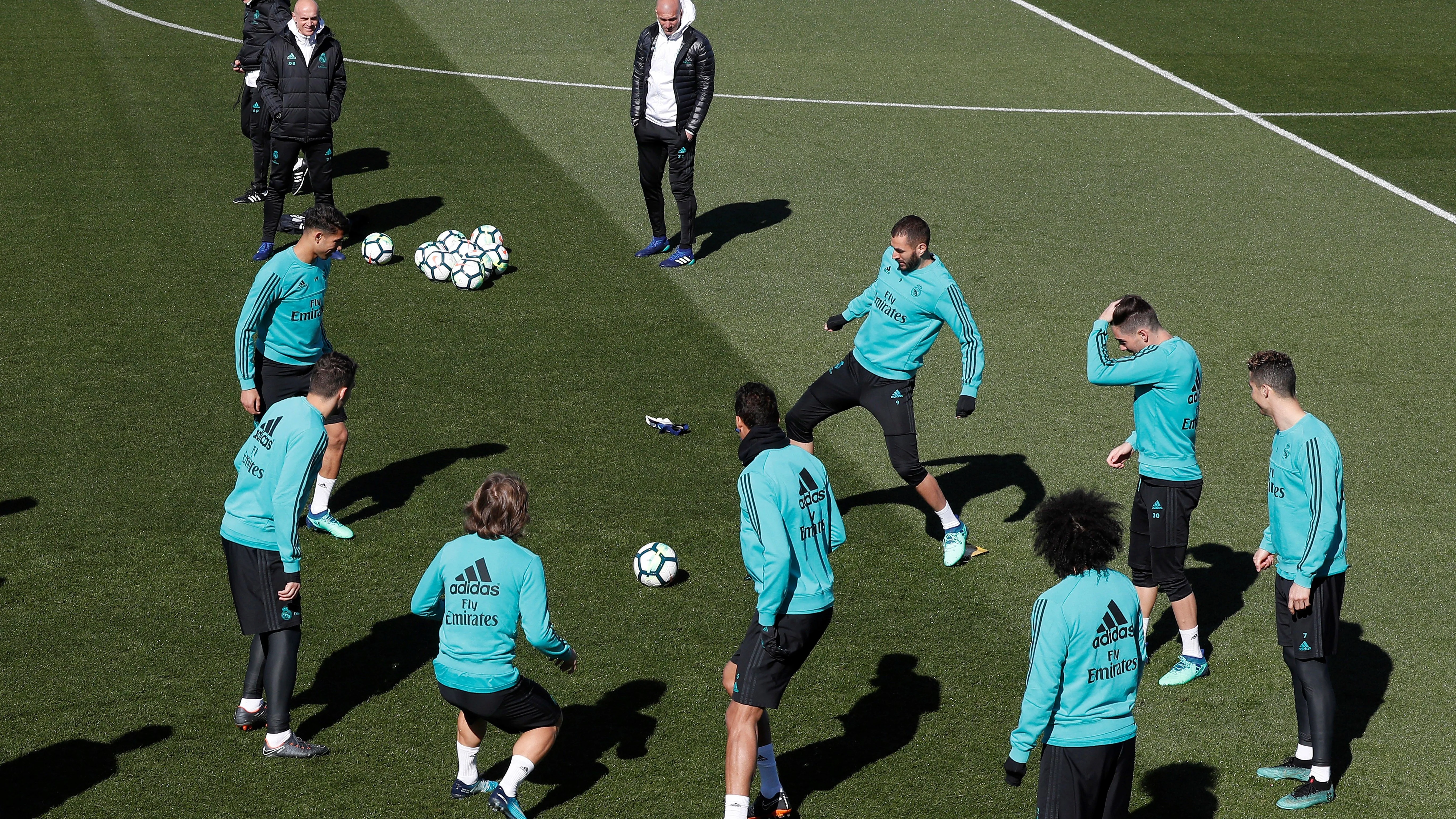 Último entrenamiento del Madrid antes de medirse a Las Palmas