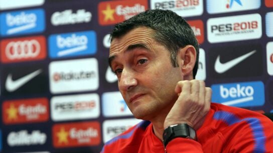 Ernesto Valverde en rueda de prensa