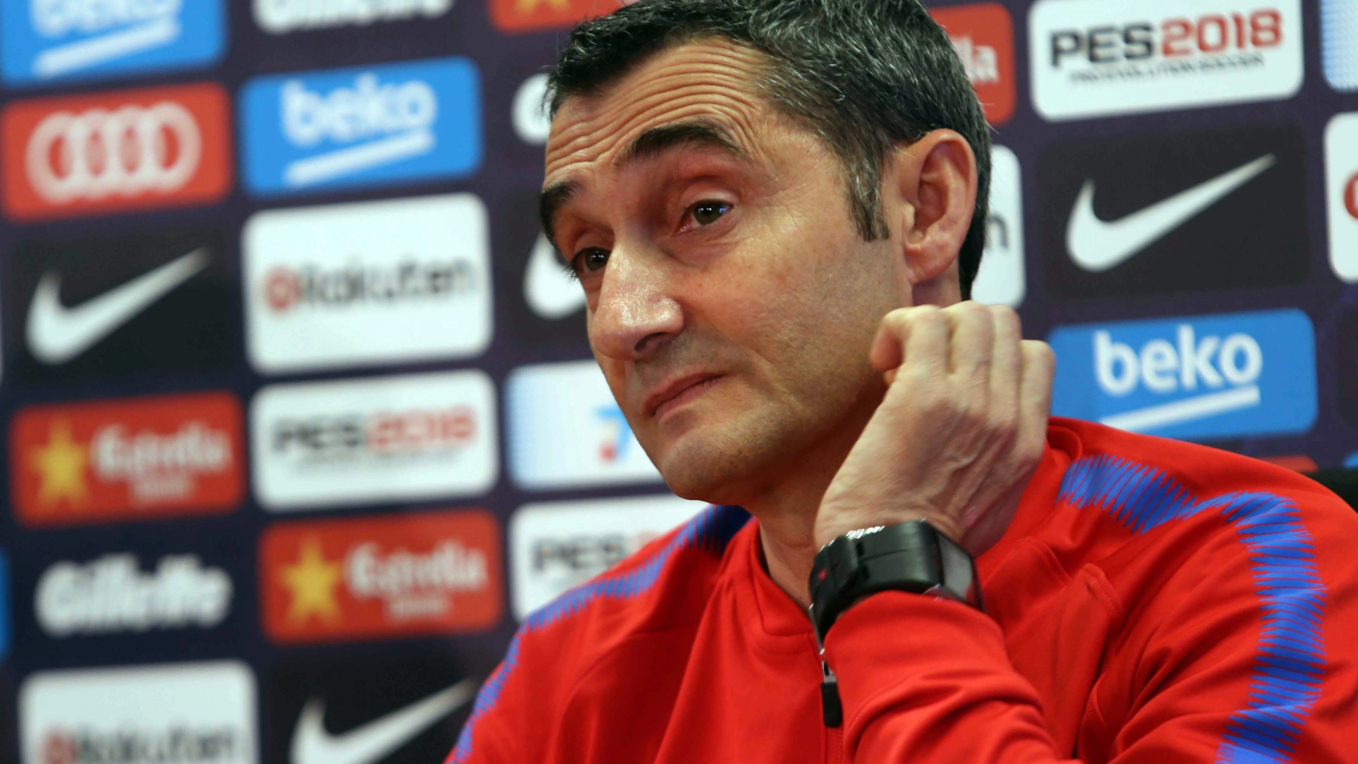 Ernesto Valverde en rueda de prensa