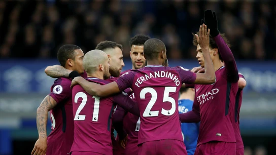 El Manchester City celebra un gol El Manchester City celebra un gol