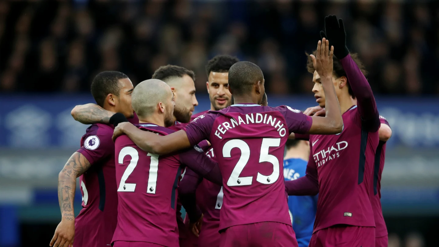 El Manchester City celebra un gol El Manchester City celebra un gol