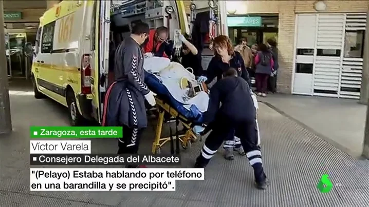 Habla el Consejero Delegado del Albacete: "Pelayo estaba hablando por teléfono en una barandilla y se precipitó" Habla el Consejero Delegado del Albacete: "Pelayo estaba hablando por teléfono en una barandilla y se precipitó"
