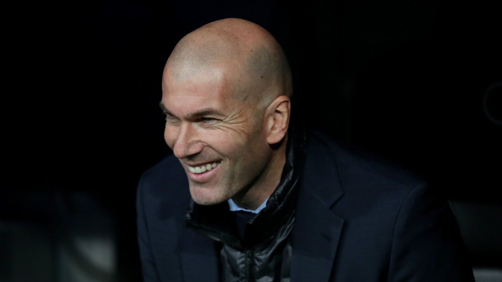 Zidane, sonriente