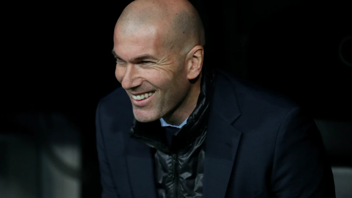 Zidane, sonriente