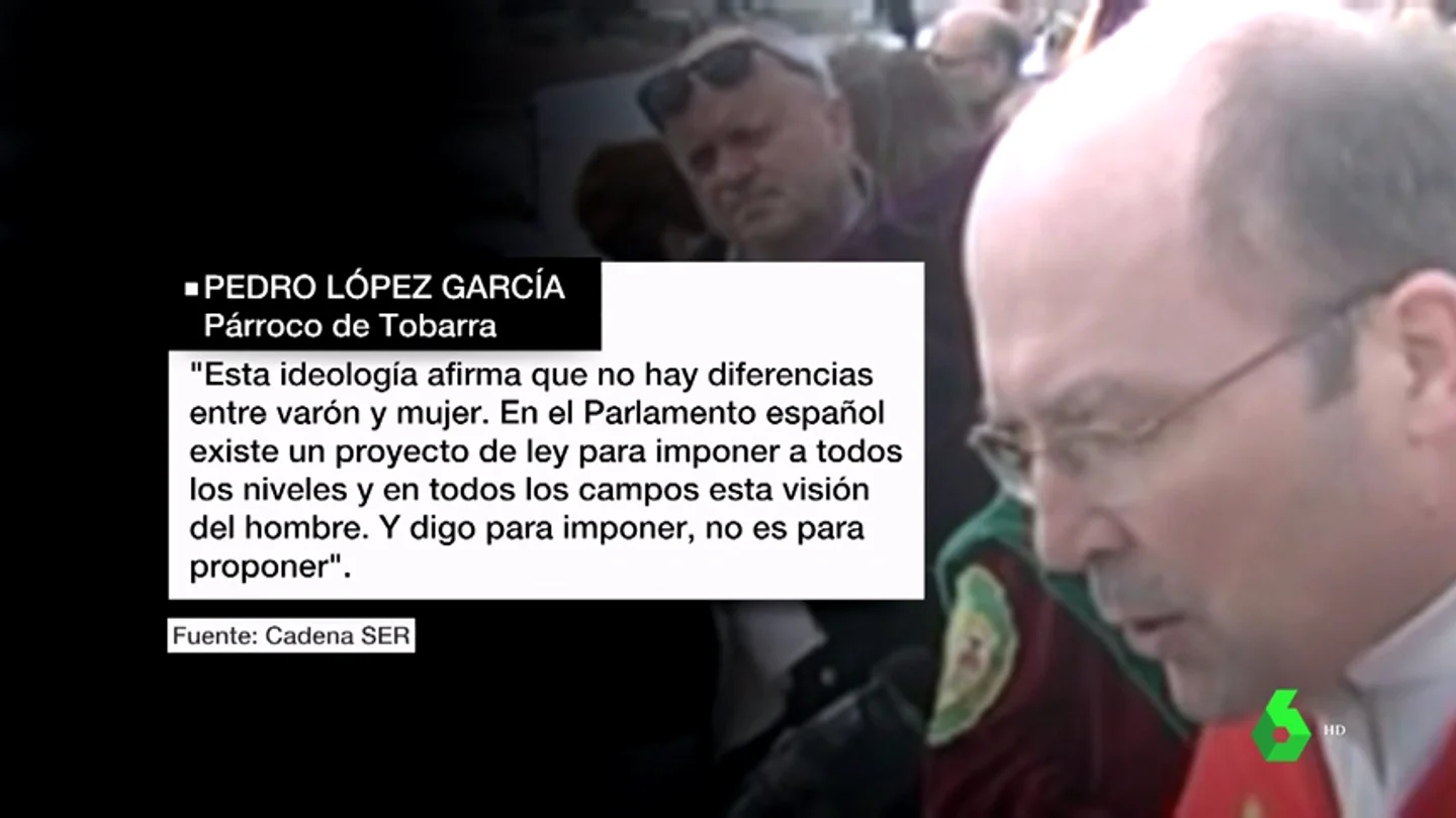 El sacerdote de Tobarra vincula ideología de género con la dictadura y la Inquisición El sacerdote de Tobarra vincula ideología de género con la dictadura y la Inquisición