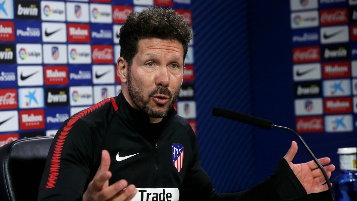 Simeone, en sala de prensa Simeone, en sala de prensa