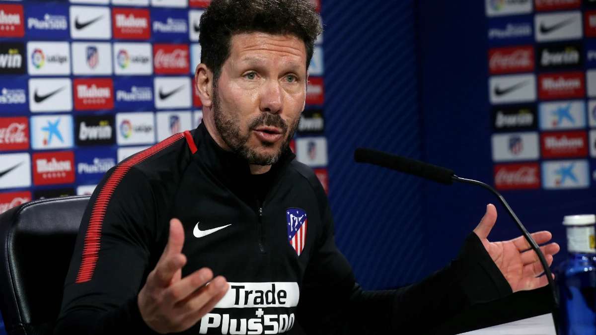 Simeone, en sala de prensa