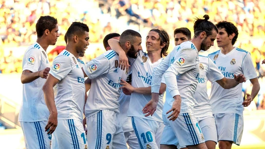 El Real Madrid celebra un gol El Real Madrid celebra un gol