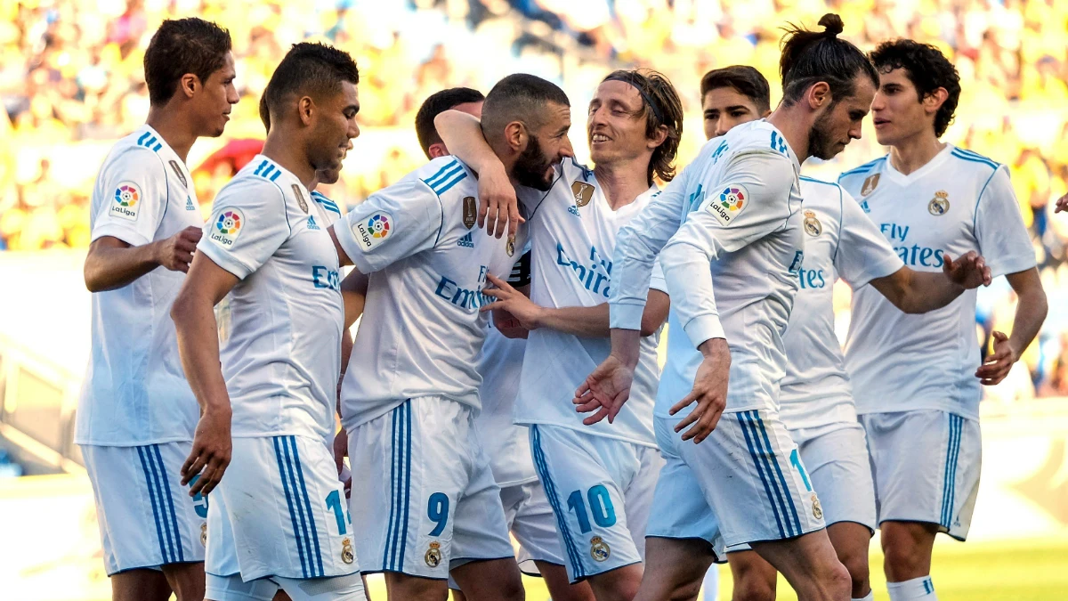 El Real Madrid celebra un gol