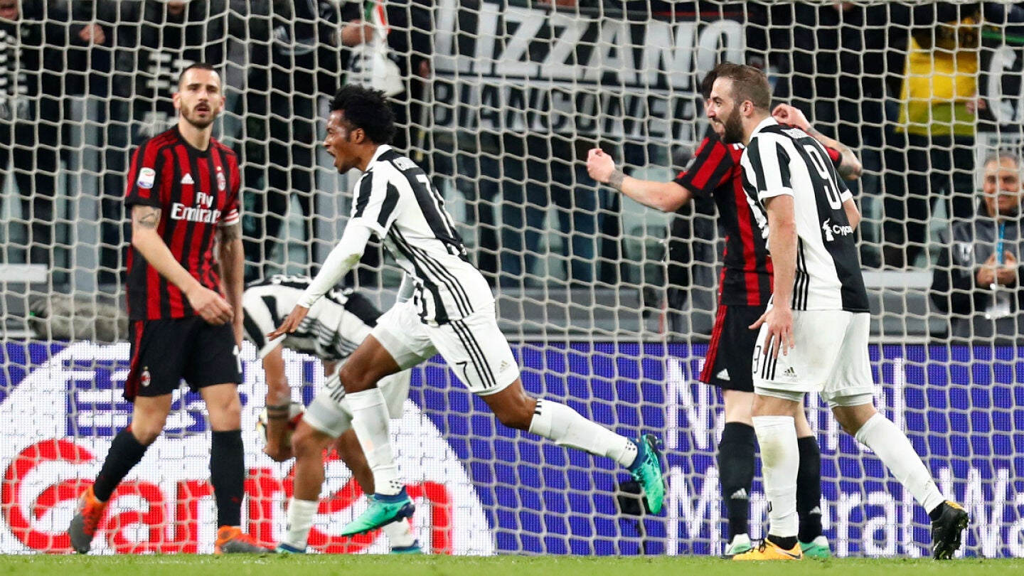 La Juventus celebra un gol ante el Milan