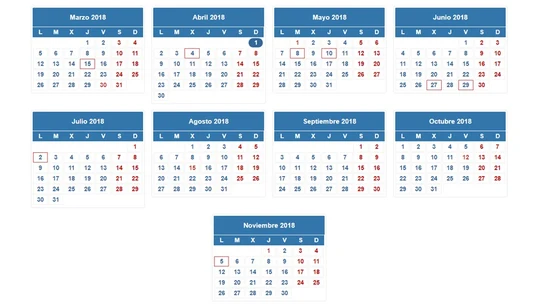 Calendario de la renta 2017 Calendario de la renta 2017