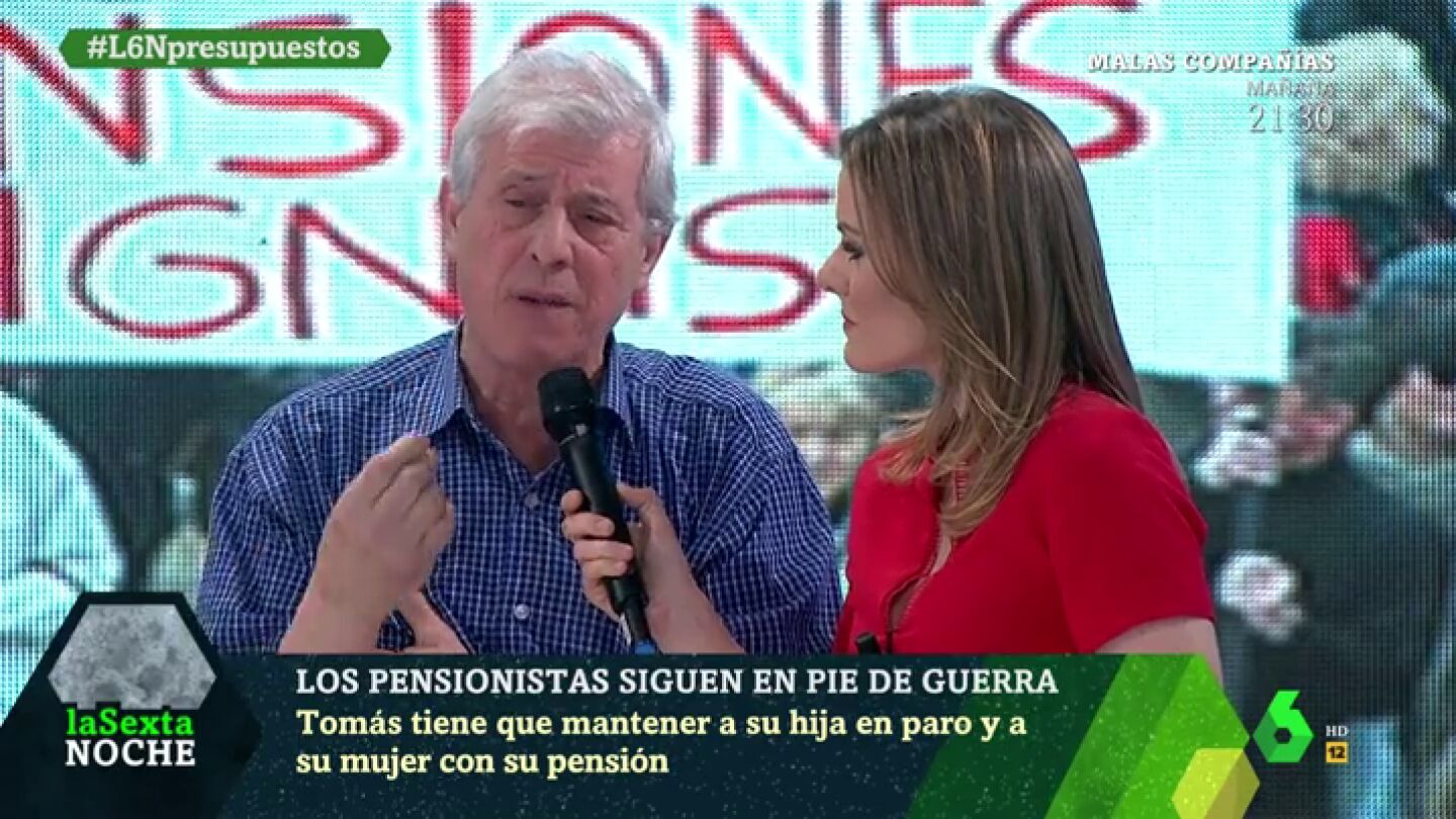 Tom&aacute;s, pensionista, en laSexta Noche