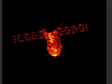 La estación espacial china Tiangong1 antes de entrar en la atmósfera La estación espacial china Tiangong1 antes de entrar en la atmósfera