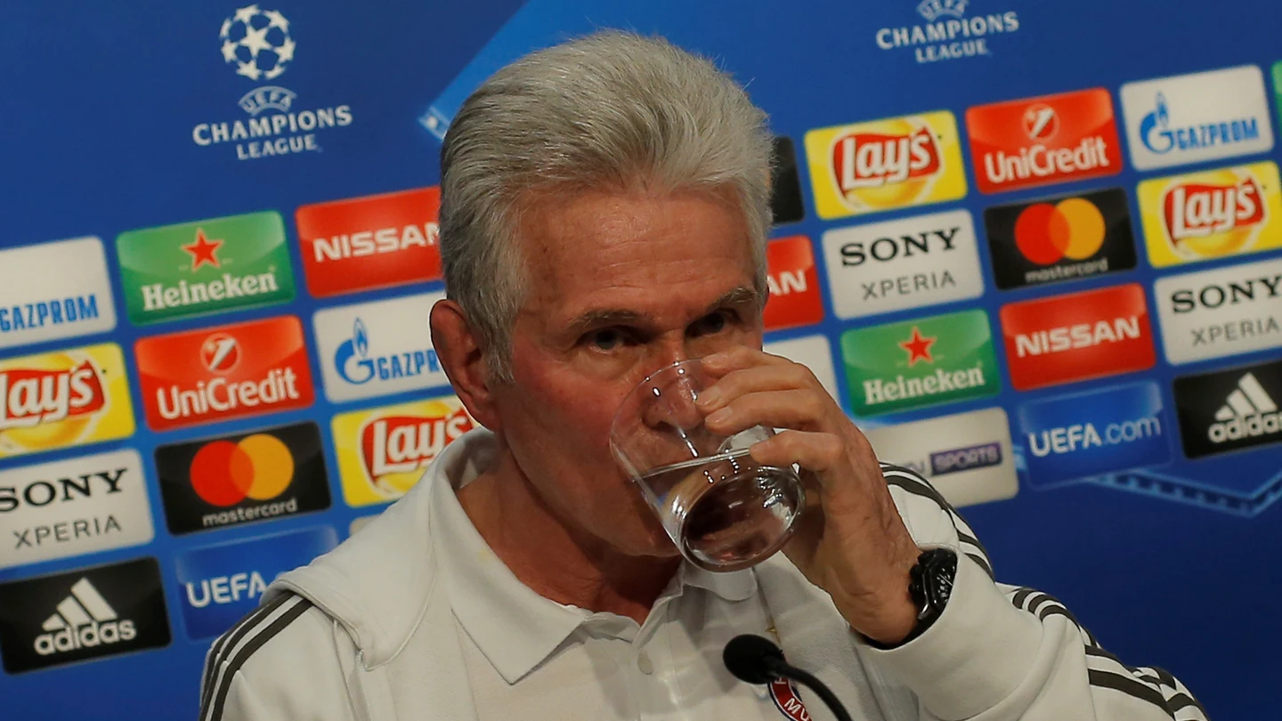 Heynckes, durante la rueda de prensa Heynckes, durante la rueda de prensa