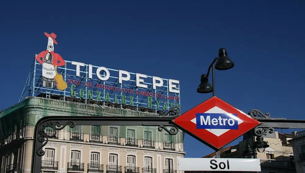 Cartel Tio Pepe. Puerta del Sol