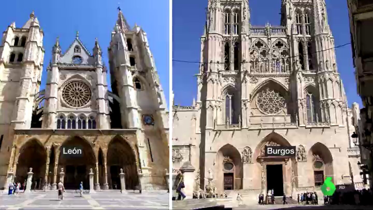 La catedral de Le&oacute;n y la catedral de Burgos