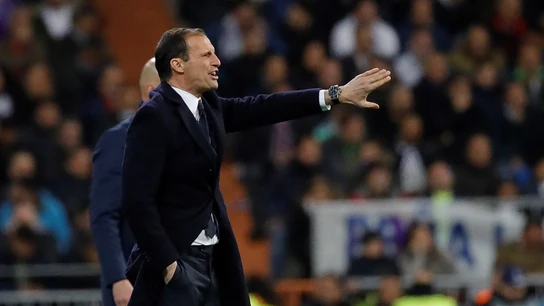 Allegri, durante el partido ante el Real Madrid Allegri, durante el partido ante el Real Madrid