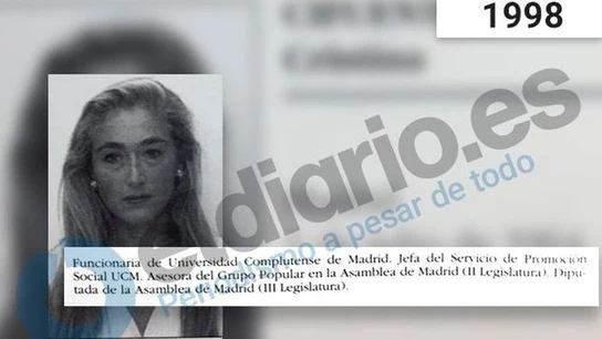 Currículum de Cifuentes en 1998 Currículum de Cifuentes en 1998