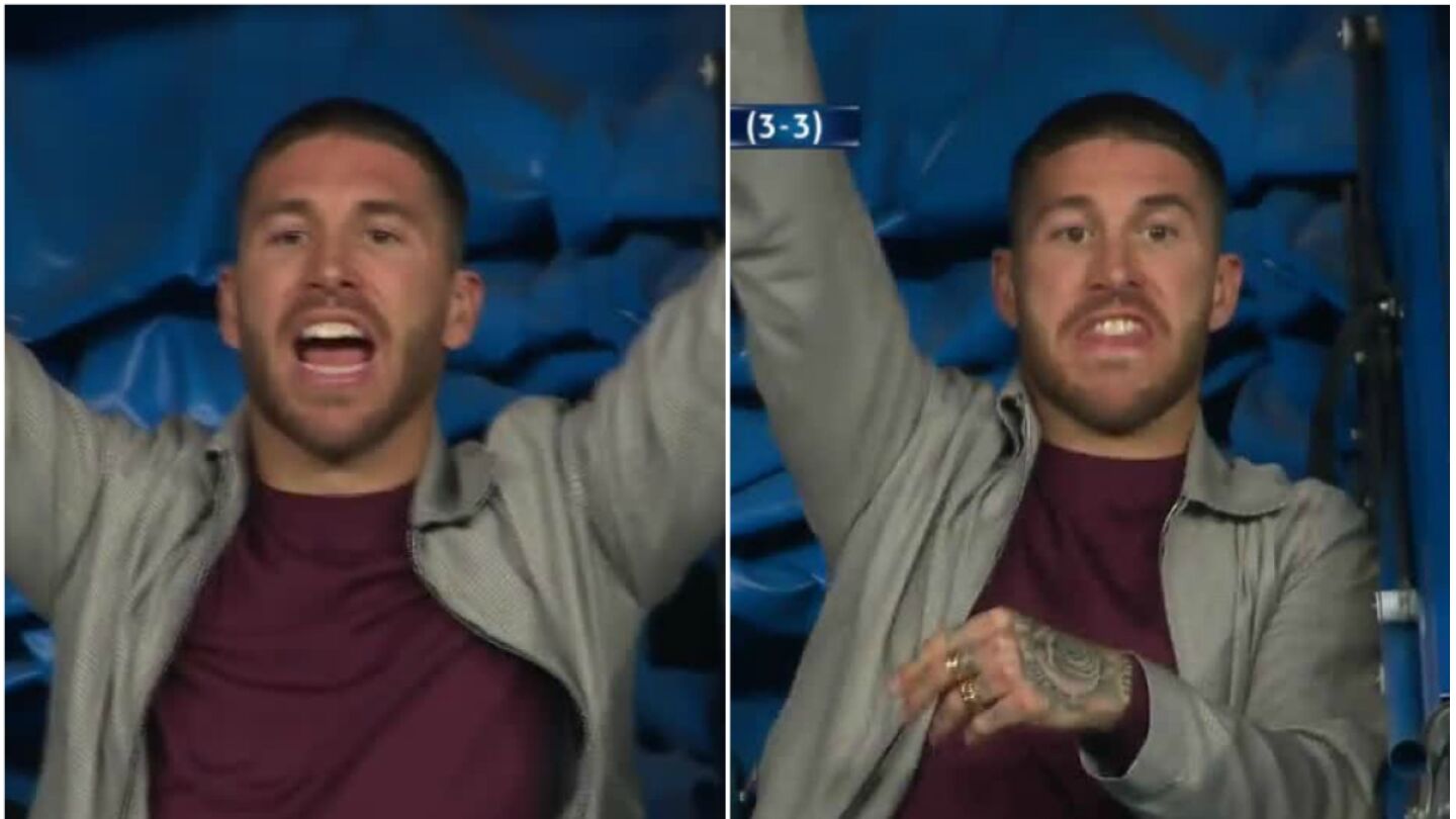 Sergio Ramos, en el t&uacute;nel de vestuarios contra la Juventus